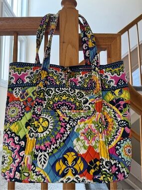 Vera Bradley Quilted Floral Patchwork Tote Bag with matching wallet